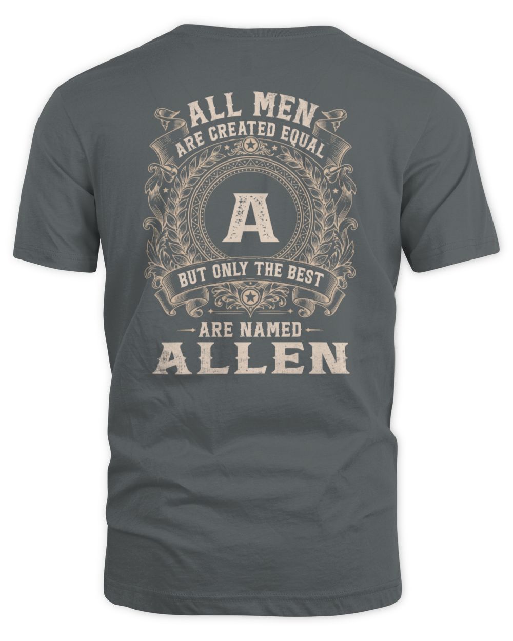 All Men Are Created Equal Cool Logo Shirt ALLEN M1-60 / Unisex Standard T-Shirt / charcoal