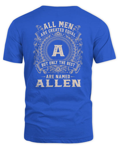 All Men Are Created Equal Cool Logo Shirt ALLEN M1-60 / Unisex Standard T-Shirt / royal