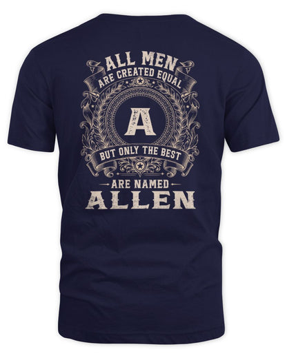 All Men Are Created Equal Cool Logo Shirt ALLEN M1-60 / Unisex Standard T-Shirt / navy