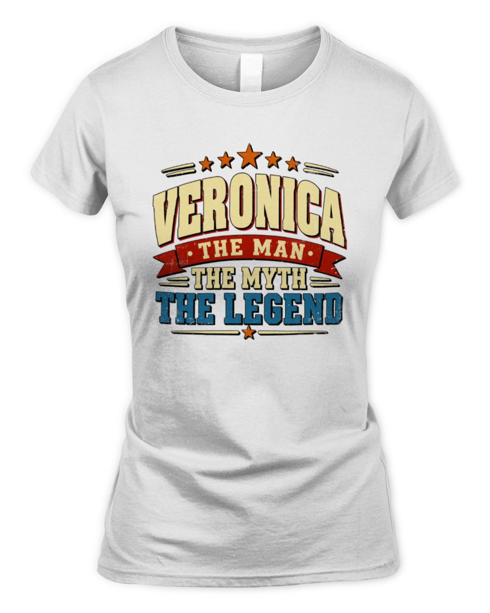 The Man The Myth The Legend Ribbon Vintage T-Shirt VERONICA M1-56 / Women's Standard T-Shirt / white