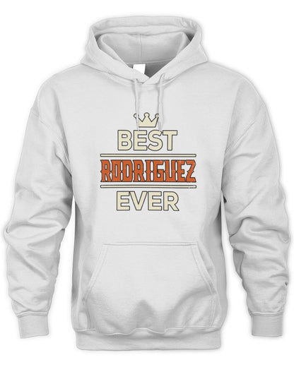 Best Your Name With Crown Shirt RODRIGUEZ M1-59 / Unisex Hoodie / white