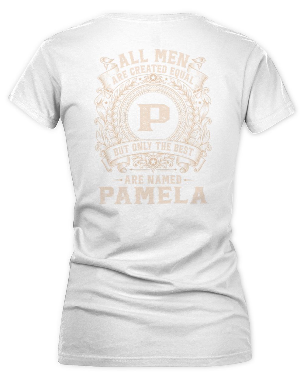 All Men Are Created Equal Cool Logo Shirt PAMELA M1-60 / Women's V-Neck T-Shirt / white