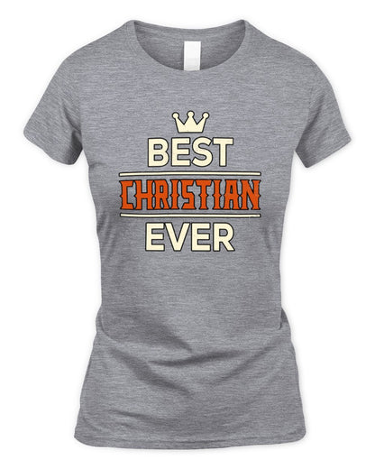 Best Your Name With Crown Shirt CHRISTIAN M1-59 / Women's Standard T-Shirt / sport grey