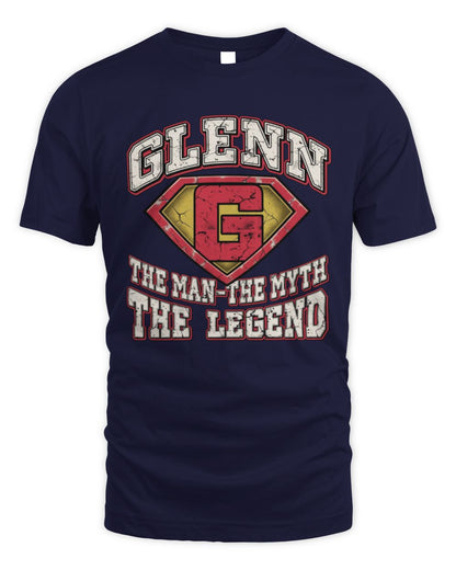 The Man The Myth The Legend Superman Graphic T-Shirt GLENN M1-74 / Unisex Standard T-Shirt / navy