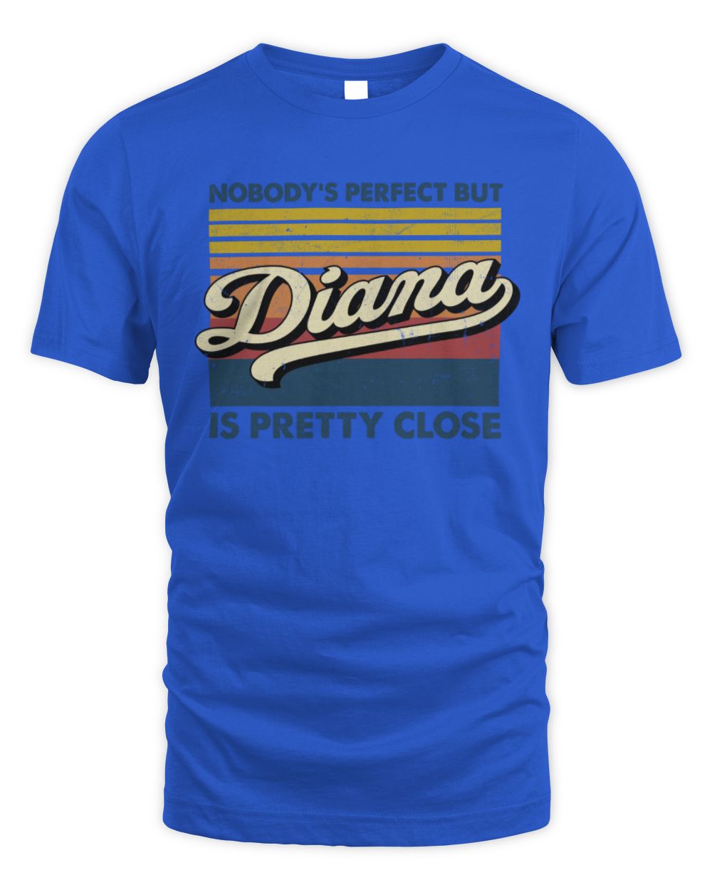 Nobody's Perfect But Your Name Is Pretty Close Retro Shirt DIANA M1-65 / Unisex Standard T-Shirt / royal