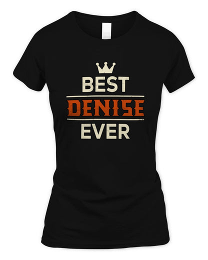 Best Your Name With Crown Shirt DENISE M1-59 / Women's Standard T-Shirt / black