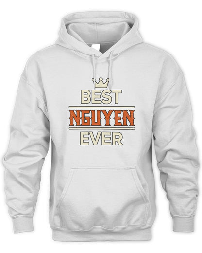 Best Your Name With Crown Shirt NGUYEN M1-59 / Unisex Hoodie / white