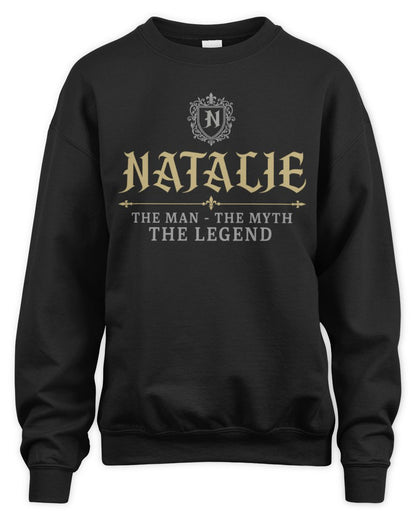 The Man The Myth The Legend Western Shirt NATALIE M1-78 / Unisex Sweatshirt / black