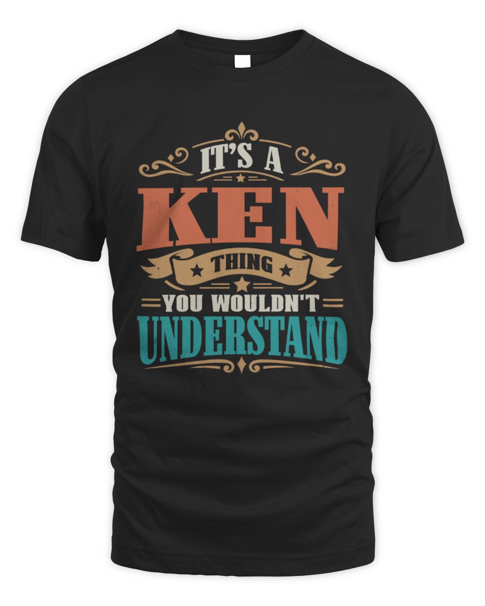 It’s a Name Thing Personalized Retro T-Shirt KEN M1-47 / Unisex Standard T-Shirt / black