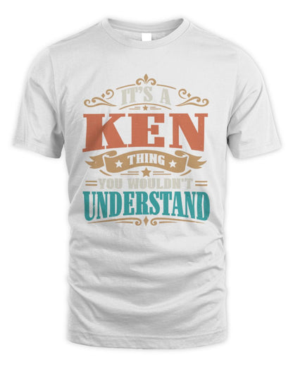 It’s a Name Thing Personalized Retro T-Shirt KEN M1-47 / Unisex Standard T-Shirt / white