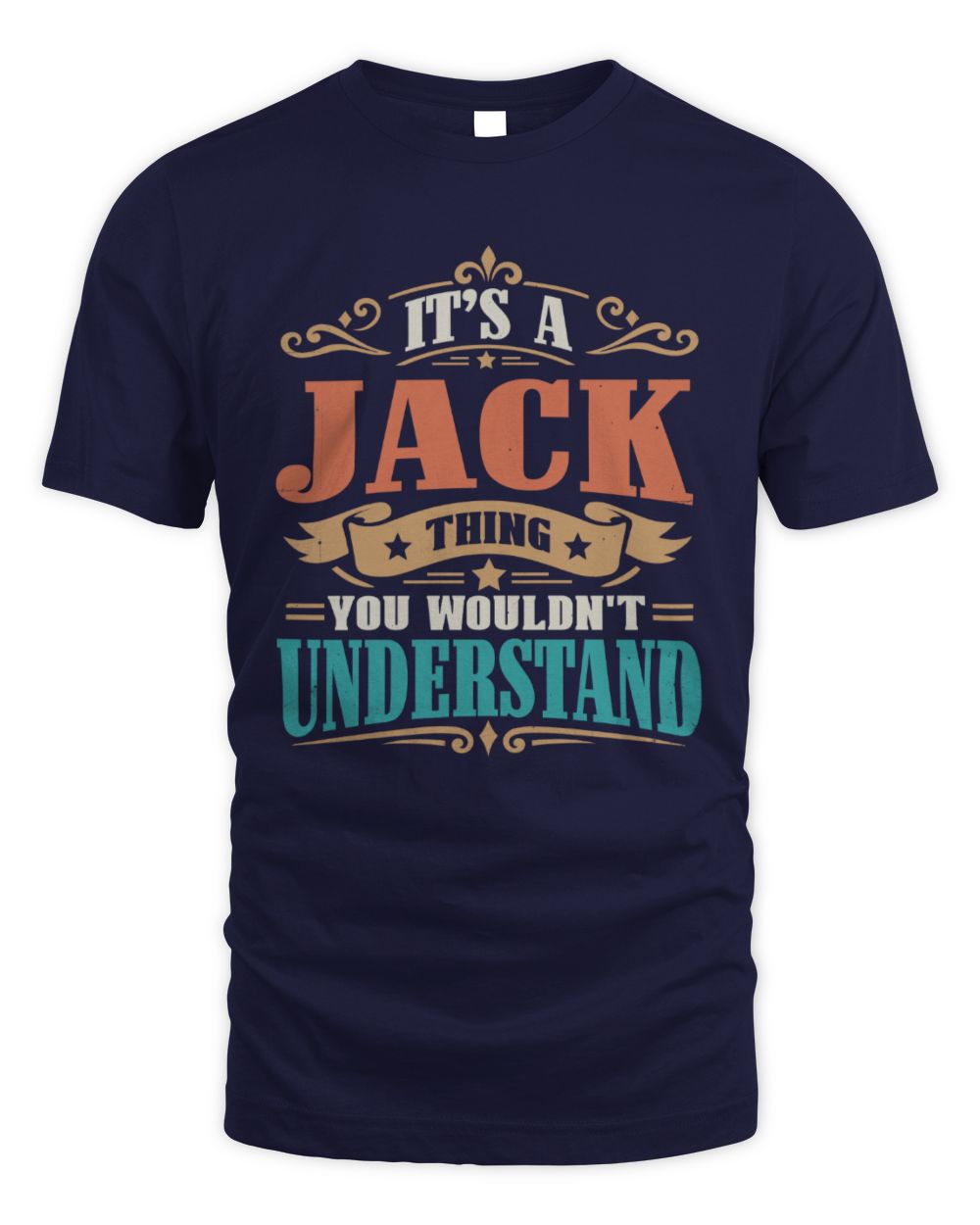 It’s a Name Thing Personalized Retro T-Shirt JACK M1-47 / Unisex Standard T-Shirt / navy