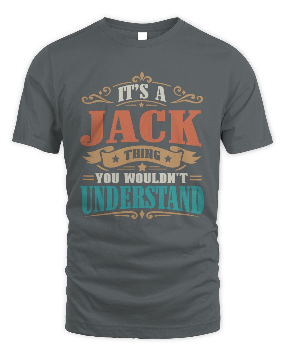 It’s a Name Thing Personalized Retro T-Shirt JACK M1-47 / Unisex Standard T-Shirt / charcoal