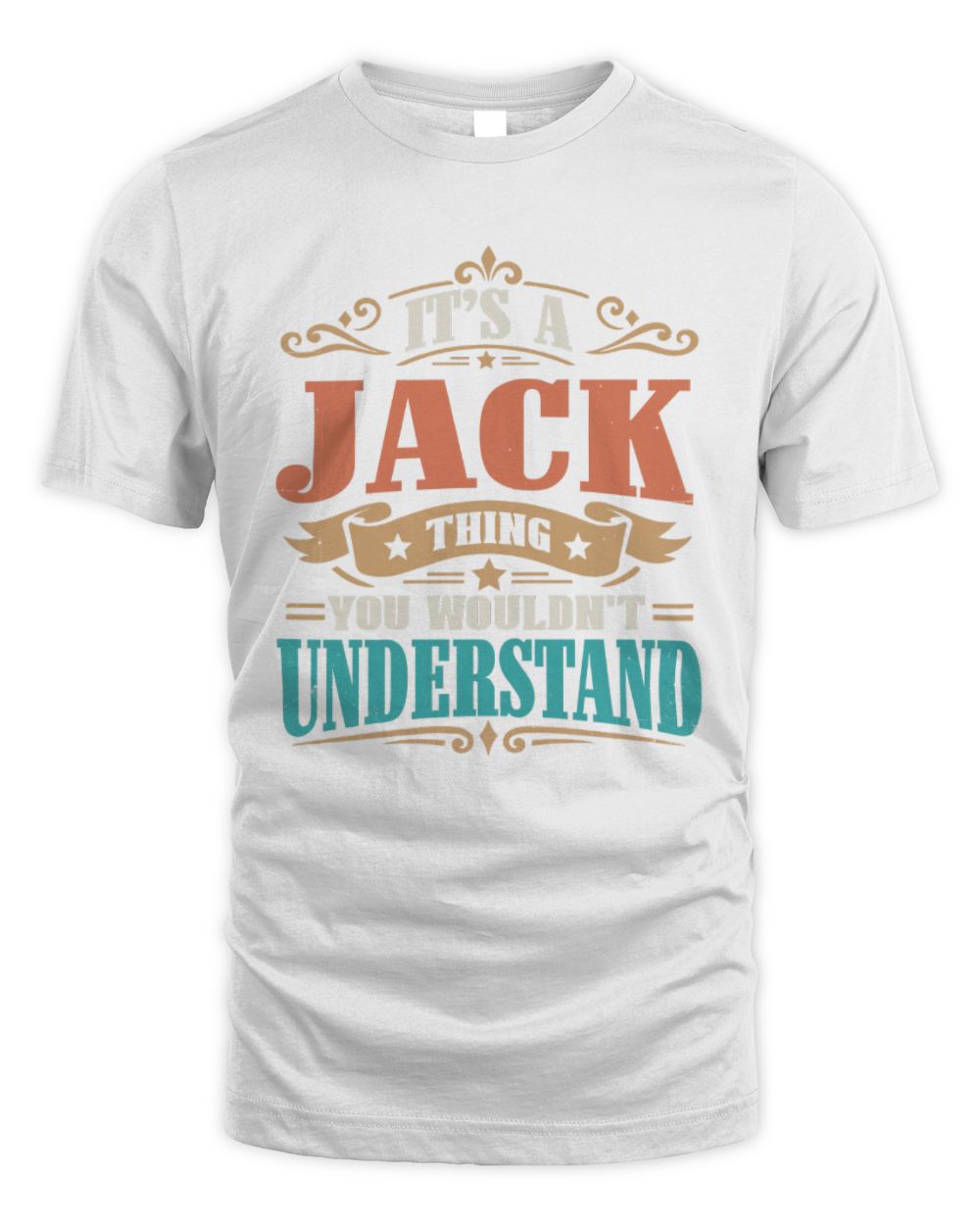 It’s a Name Thing Personalized Retro T-Shirt JACK M1-47 / Unisex Standard T-Shirt / white