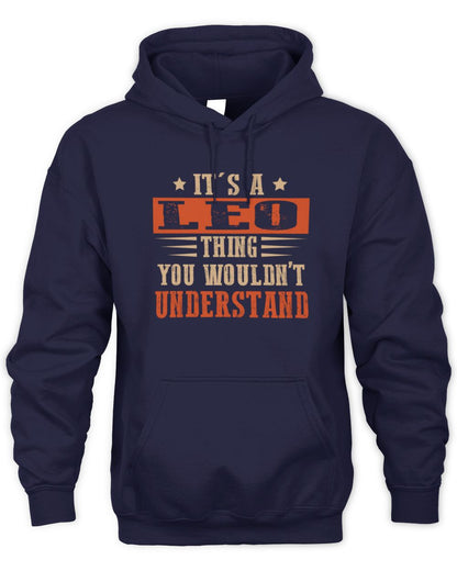 It's a Name Thing Personalized Funny Shirt LEO M1-51 / Unisex Hoodie / navy