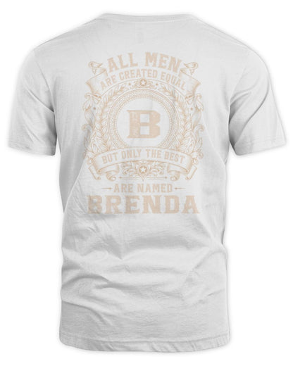 All Men Are Created Equal Cool Logo Shirt BRENDA M1-60 / Unisex Standard T-Shirt / white