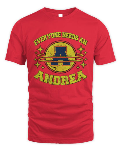 Everyone Needs a Your Name Shirt ANDREA M1-76 / Unisex Standard T-Shirt / red