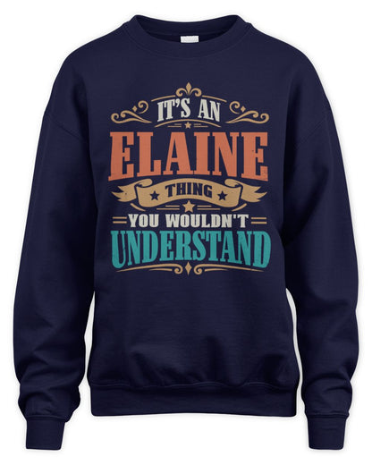 It’s a Name Thing Personalized Retro T-Shirt ELAINE M1-47 / Unisex Sweatshirt / navy
