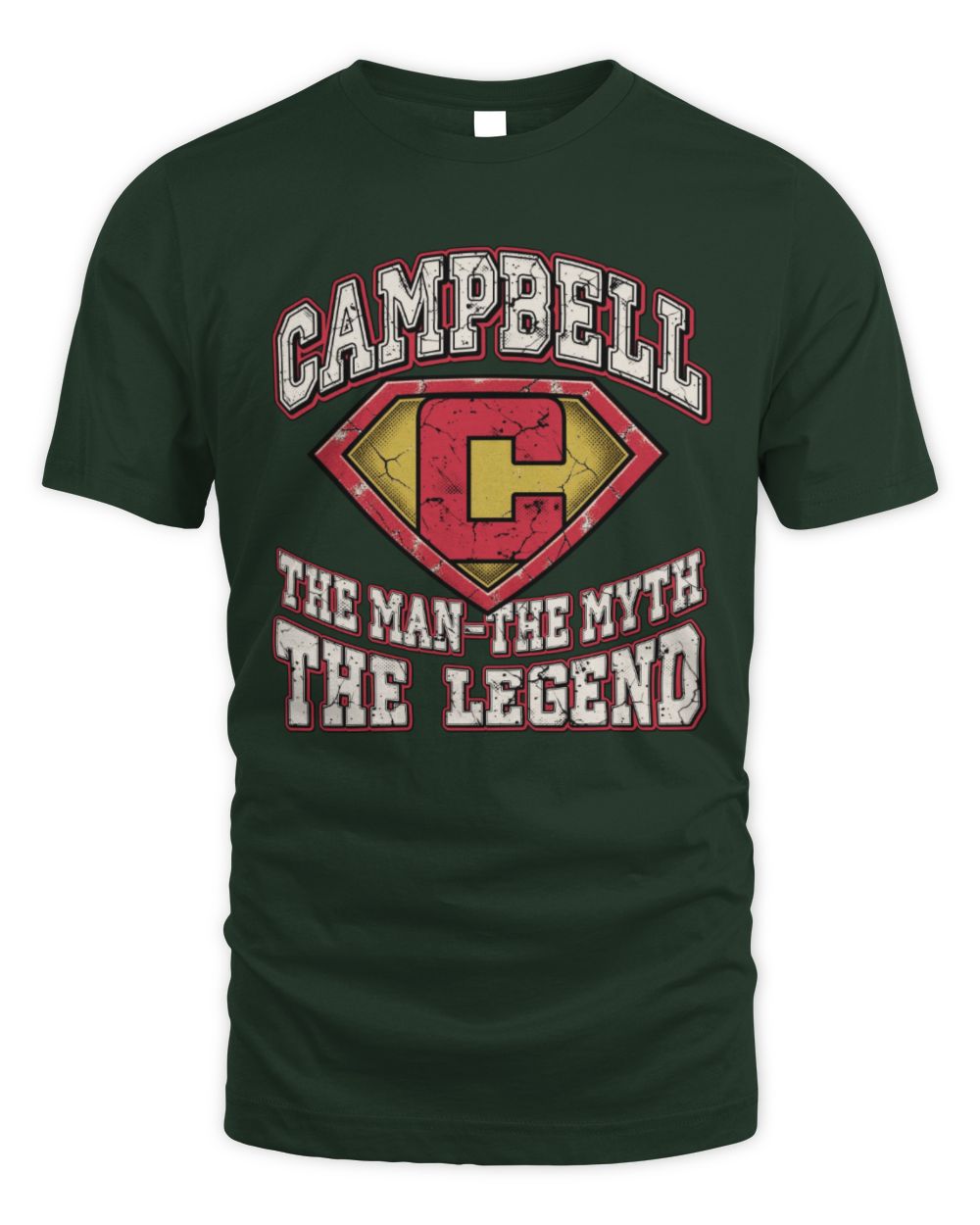 The Man The Myth The Legend Superman Graphic T-Shirt CAMPBELL M1-74 / Unisex Standard T-Shirt / forest green