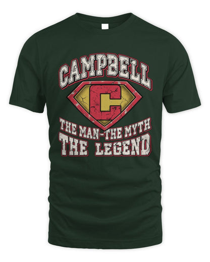 The Man The Myth The Legend Superman Graphic T-Shirt CAMPBELL M1-74 / Unisex Standard T-Shirt / forest green