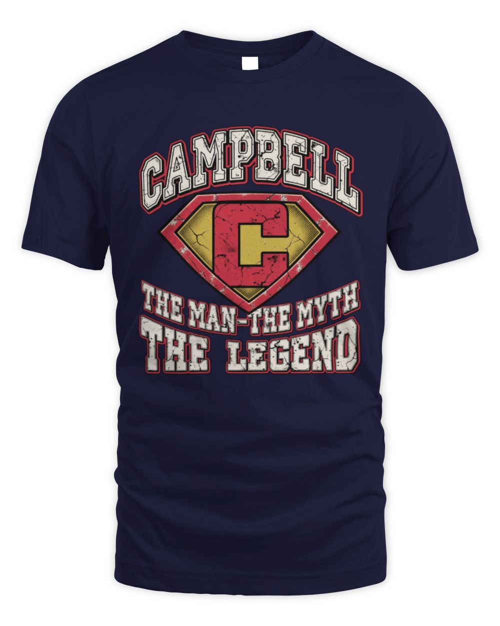 The Man The Myth The Legend Superman Graphic T-Shirt CAMPBELL M1-74 / Unisex Standard T-Shirt / navy