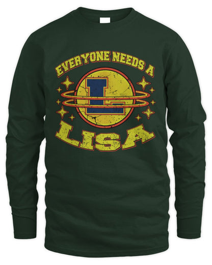 Everyone Needs a Your Name Shirt LISA M1-76 / Men's Long Sleeved T-Shirt / forest green