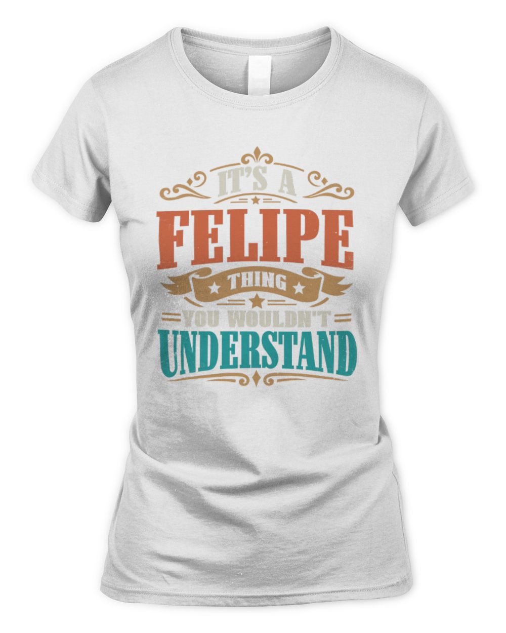 It’s a Name Thing Personalized Retro T-Shirt FELIPE M1-47 / Women's Standard T-Shirt / white
