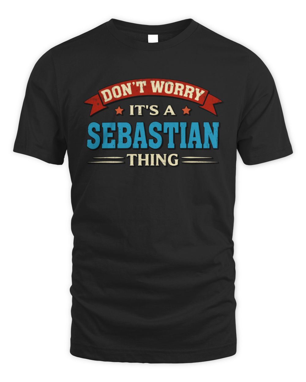Don't Worry It's a Your Name Thing Funny Retro T-Shirt SEBASTIAN M1-57 / Unisex Standard T-Shirt / black
