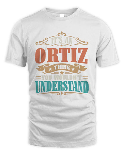 It’s a Name Thing Personalized Retro T-Shirt ORTIZ M1-47 / Unisex Standard T-Shirt / white