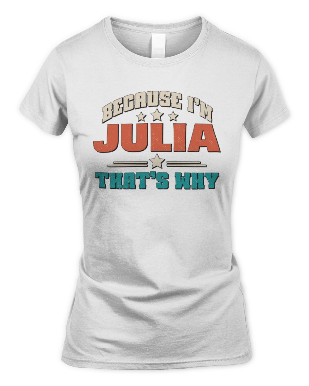 Because I'm Name That's Why Personalized Retro Shirt JULIA-49 / Women's Standard T-Shirt / white
