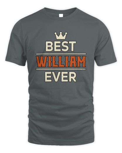 Best Your Name With Crown Shirt WILLIAM M1-59 / Unisex Standard T-Shirt / charcoal