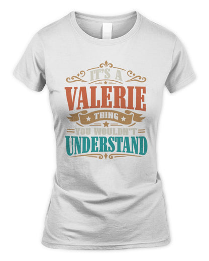 It’s a Name Thing Personalized Retro T-Shirt VALERIE M1-47 / Women's Standard T-Shirt / white