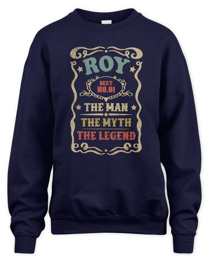 The Man The Myth The Legend Vintage Gold Wine Shirt ROY M1-52 / Unisex Sweatshirt / navy