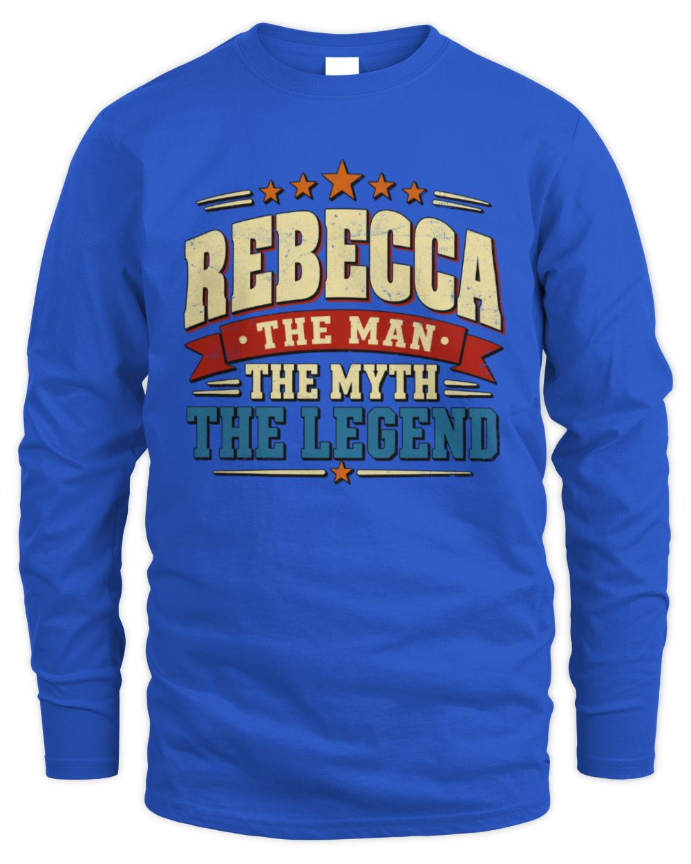 The Man The Myth The Legend Ribbon Vintage T-Shirt REBECCA M1-56 / Men's Long Sleeved T-Shirt / royal