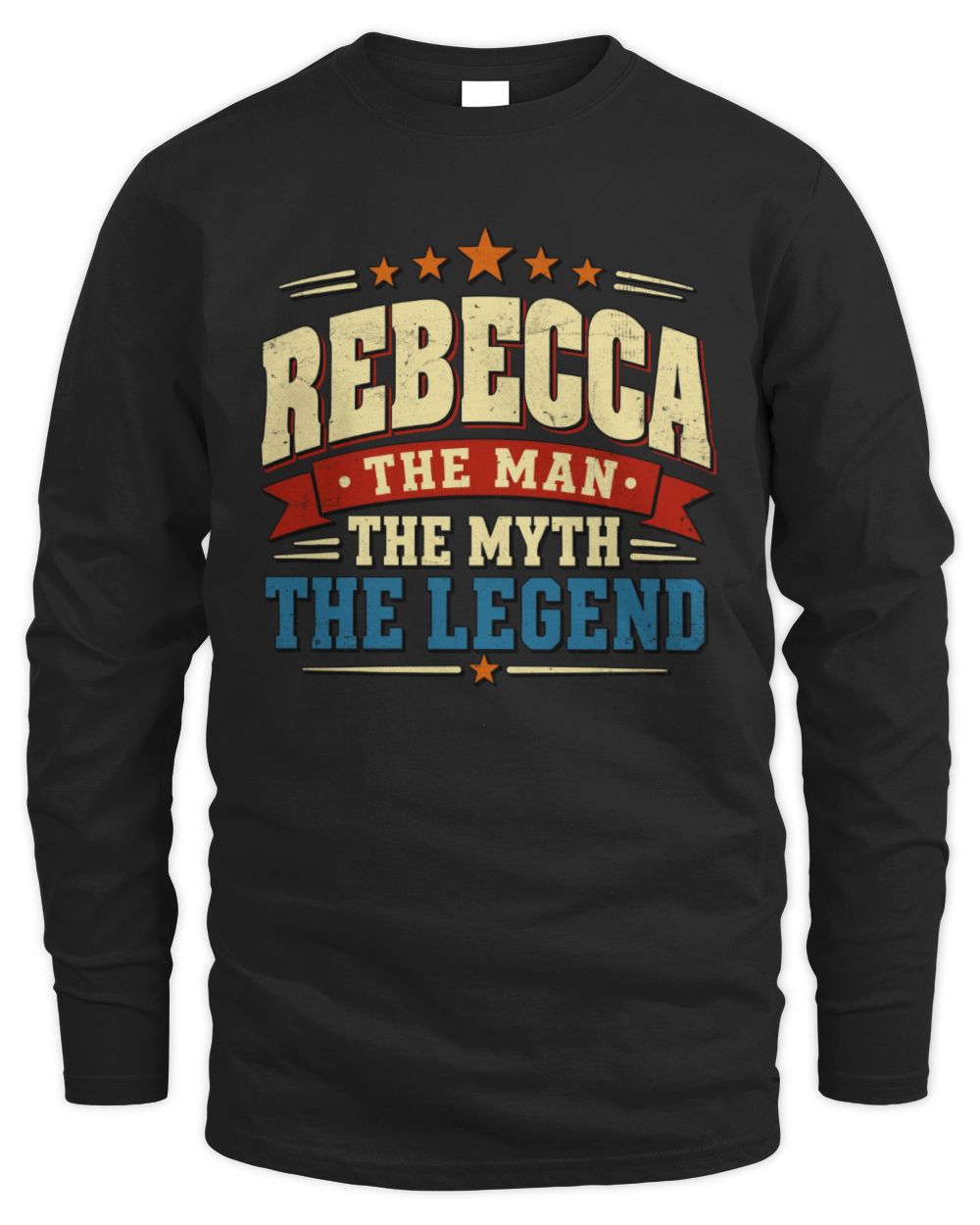 The Man The Myth The Legend Ribbon Vintage T-Shirt REBECCA M1-56 / Men's Long Sleeved T-Shirt / black