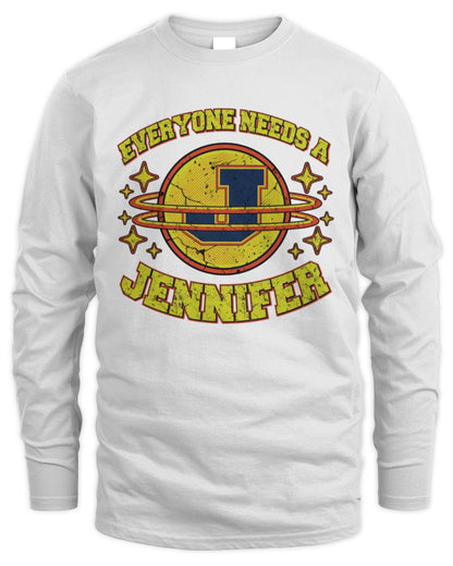 Everyone Needs a Your Name Shirt JENNIFER M1-76 / Men's Long Sleeved T-Shirt / white