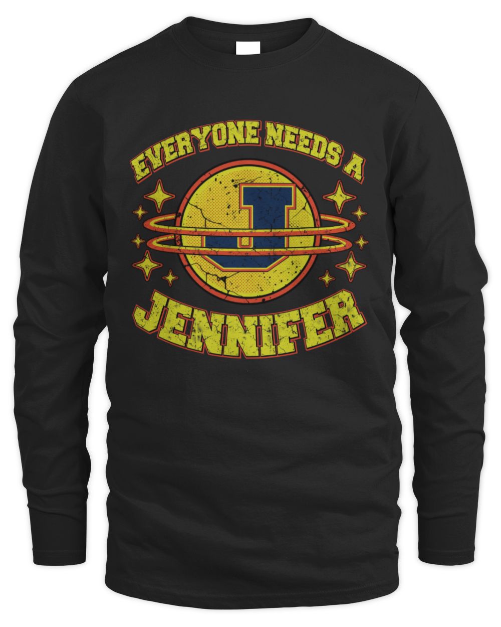 Everyone Needs a Your Name Shirt JENNIFER M1-76 / Men's Long Sleeved T-Shirt / black