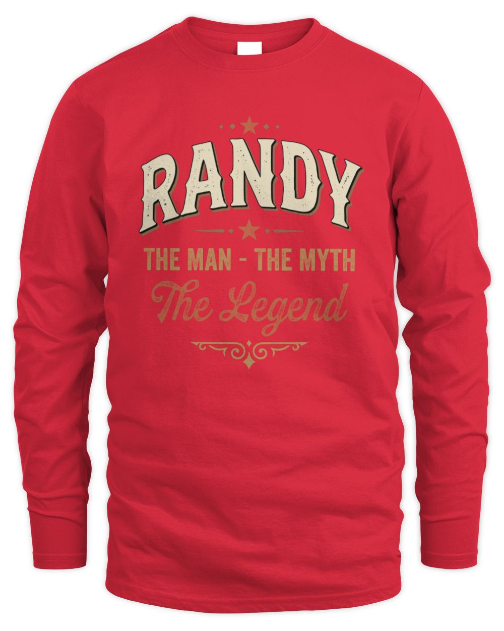 I'm Name I'm Not Rude I Just Have The Balls Funny T-Shirt RANDY M1-77 / Men's Long Sleeved T-Shirt / red