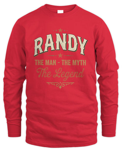 I'm Name I'm Not Rude I Just Have The Balls Funny T-Shirt RANDY M1-77 / Men's Long Sleeved T-Shirt / red