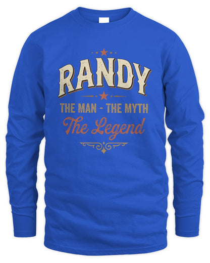 I'm Name I'm Not Rude I Just Have The Balls Funny T-Shirt RANDY M1-77 / Men's Long Sleeved T-Shirt / royal