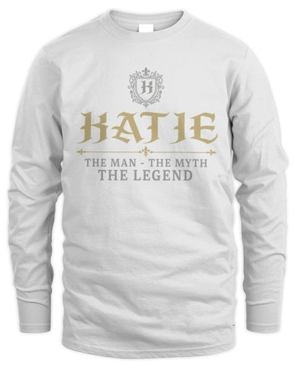 The Man The Myth The Legend Western Shirt KATIE M1-78 / Men's Long Sleeved T-Shirt / white