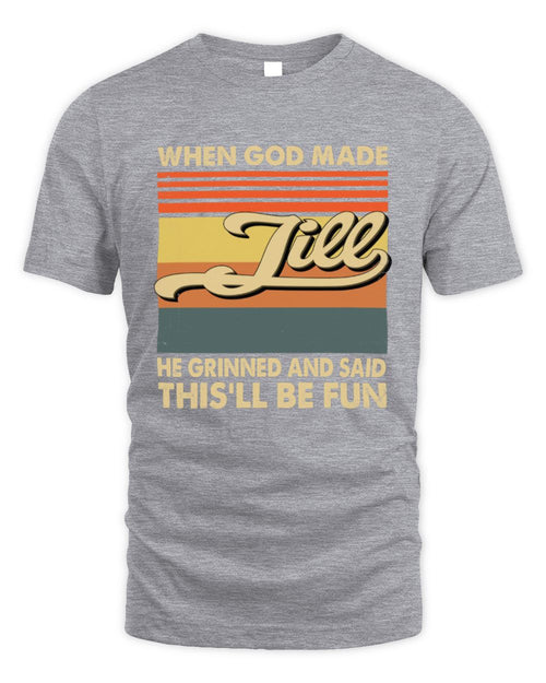 When God Made Your Name He Grinned Vintage T-Shirt JILL M1-55 / Unisex Standard T-Shirt / sport grey