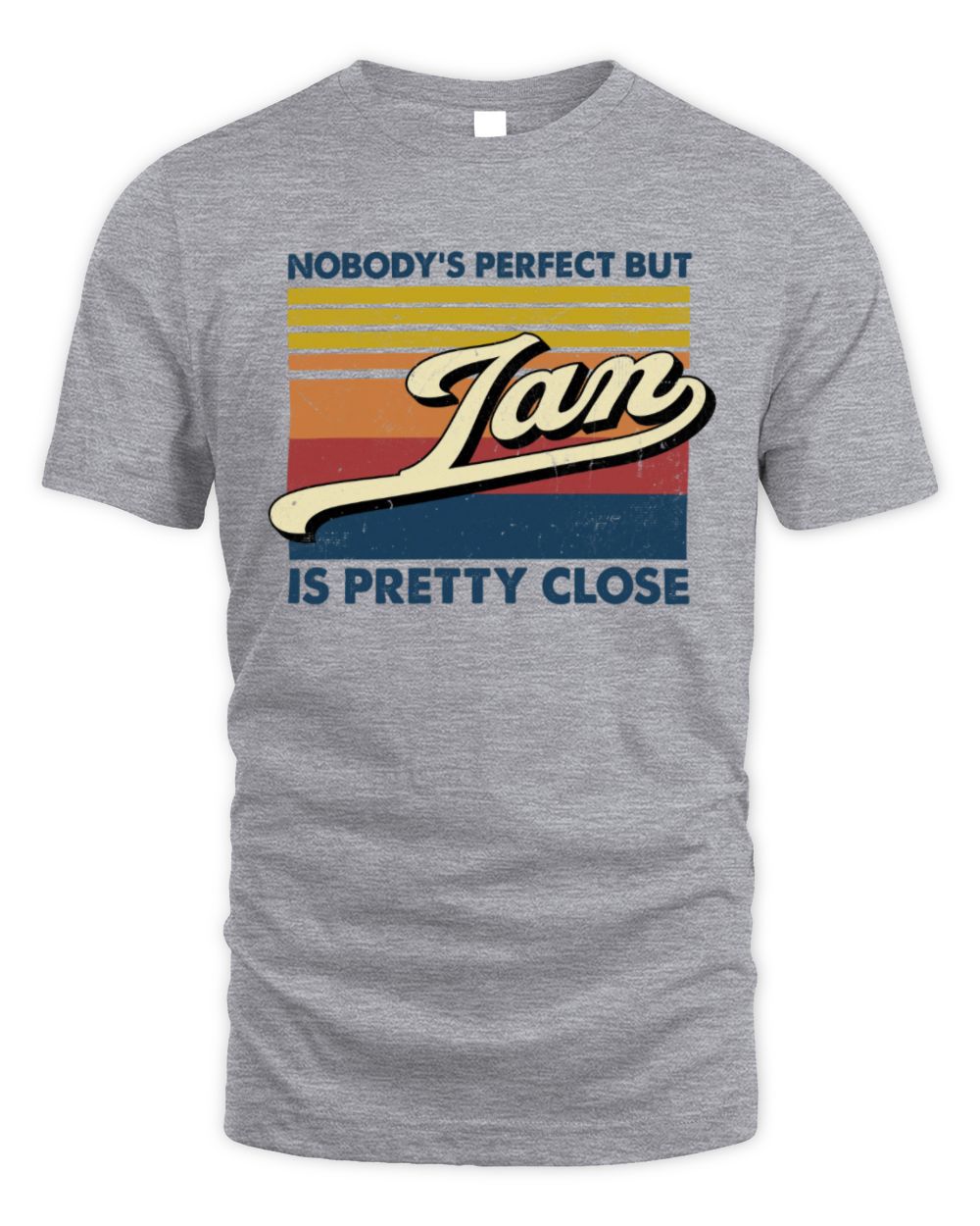 Nobody's Perfect But Your Name Is Pretty Close Retro Shirt IAN M1-65 / Unisex Standard T-Shirt / sport grey