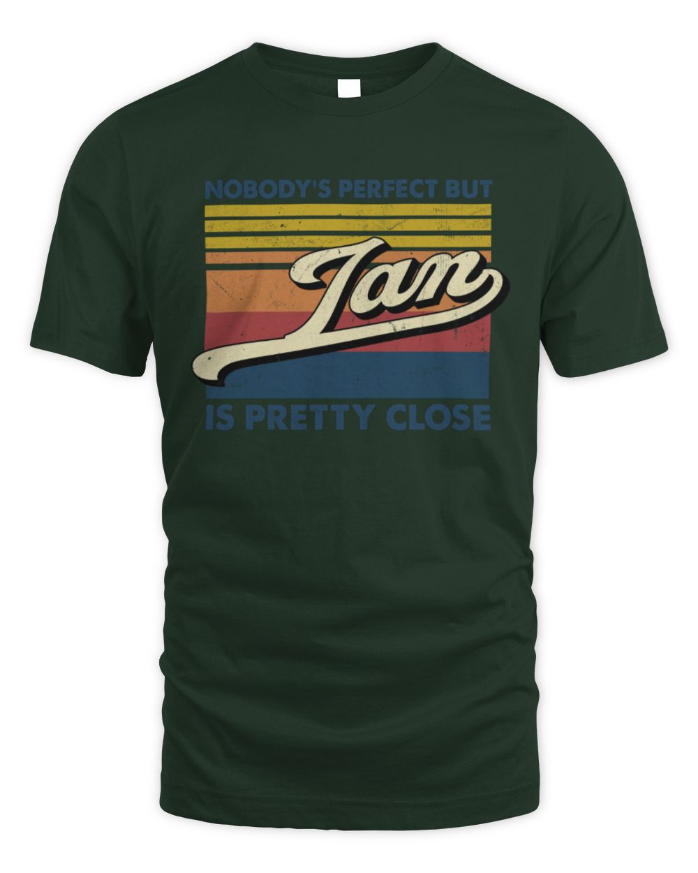 Nobody's Perfect But Your Name Is Pretty Close Retro Shirt IAN M1-65 / Unisex Standard T-Shirt / forest green