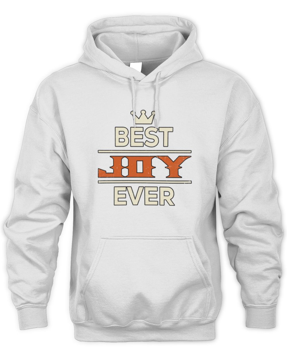 Best Your Name With Crown Shirt JOY M1-59 / Unisex Hoodie / white