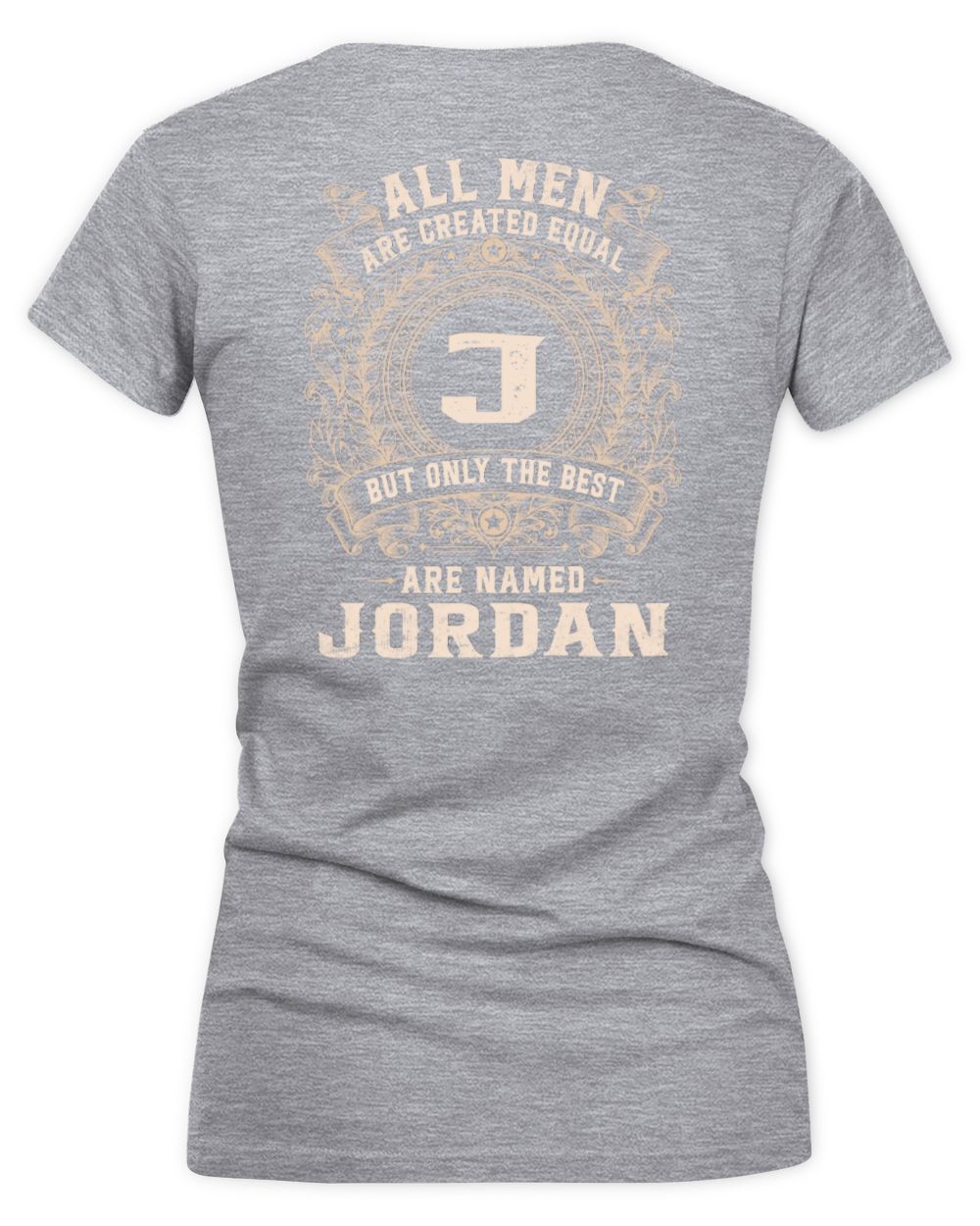 All Men Are Created Equal Cool Logo Shirt JORDAN M1-60 / Women's V-Neck T-Shirt / sport grey
