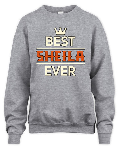 Best Your Name With Crown Shirt SHEILA M1-59 / Unisex Sweatshirt / sport grey