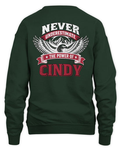 Never Underestimate Your Name Eagle Mountain Shirt CINDY M1-61 / Unisex Sweatshirt / forest green