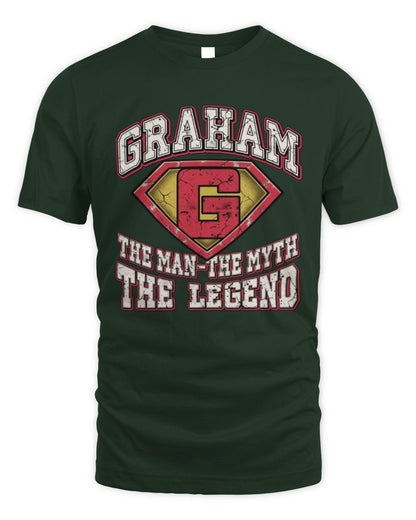 The Man The Myth The Legend Superman Graphic T-Shirt GRAHAM M1-74 / Unisex Standard T-Shirt / forest green
