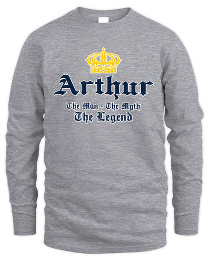 The Man The Myth The Legend Corona Beer T-Shirt ARTHUR M1-S83 / Men's Long Sleeved T-Shirt / sport grey