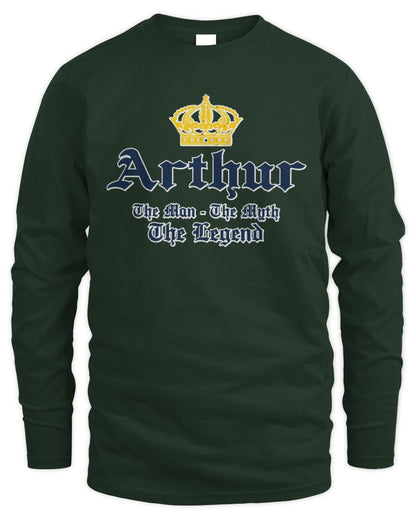 The Man The Myth The Legend Corona Beer T-Shirt ARTHUR M1-S83 / Men's Long Sleeved T-Shirt / forest green